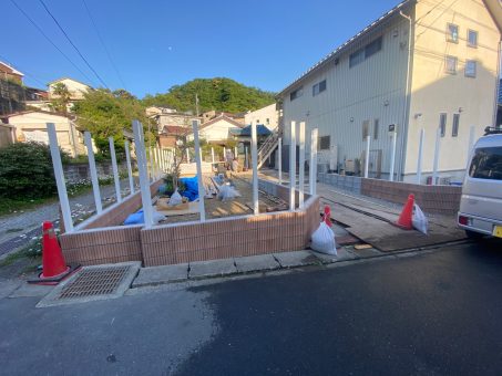 葉山フェンス工事施工中